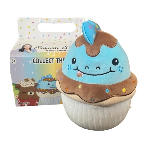 2025 Moriah Elizabeth 8" DERP Blue DINOSAUR Mystery Cupcake Plush Collectible - Picture 1 of 7